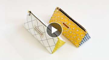 Triangle Pencil Case | Easy Pyramid Sewing Pouch