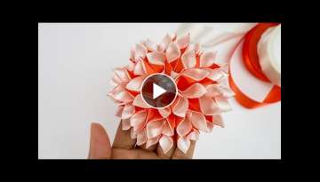 Making Ribbon Flower for Wedding/Rakhi: DIY Tutorial by HandiWorks