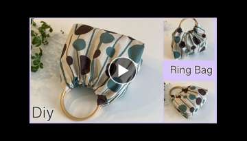 持ち手リンクバッグ作り方, How To Make Ring Bag, easy sewing tutorials, Diy