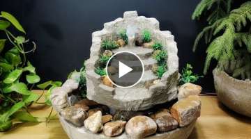 Beautiful amazing awesome waterfall fountain water fountain making at home