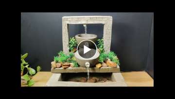 Amazing beautiful awesome waterfall fountain water fountain making at home
