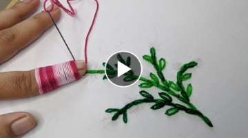 New Amazing & Beautiful Hand Embroidery flower design trick | Very Easy & Super Hand Embroidery i...