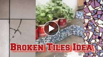 Amazing Idea With Cement And Broken Tiles | ZA DIY