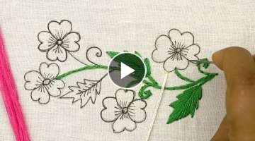 Creative white flower embroidery designs - pure elegant embroidery flowers - modern embroidery