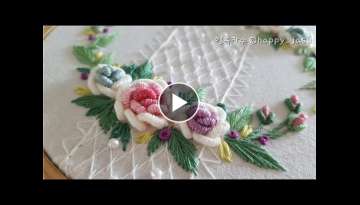 [프랑스자수 소개영상] 불리온 스티치 꽃자수 ^^ embroidery preview video
