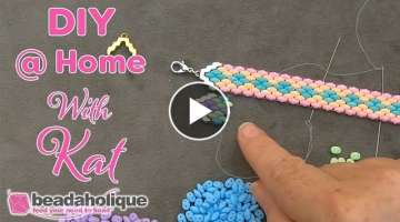 How to Make a SuperDuo Bracelet with Cymbal Bead Endings