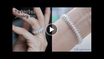 Wedding jewelry DIY. Ring & bracelet. How to make beaded jewelry
