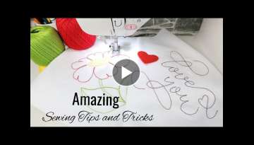 Amazing Sewing Tips and Sewing Techniques | Embroider on a home Sewing Machine | Sewing Hack #52