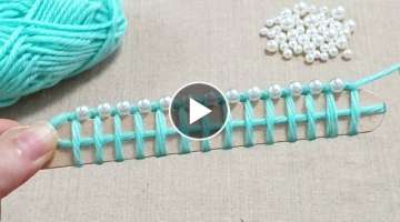 Amazing Woolen Flower Making using Popsicle Stick - Hand Embroidery Desings - Easy Trick -DIY Cra...