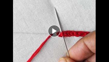 Border line design | Hand embroidery border line tutorial