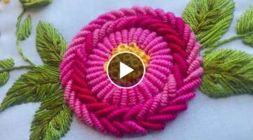 Hand Embroidery: Braid Brazilian Embroidery / Kanzashi Flower Embroidery