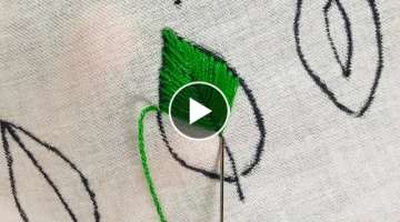 Hand embroidery! 4 Easy Leaf Hand Embroidery Stitches