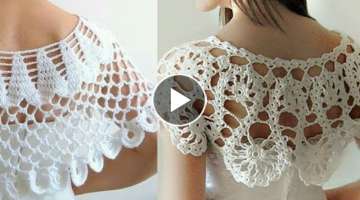 Elegant And Classy Bridal Crochet Caplet Shawl Collection //Crochet Cap Shawls Patterns