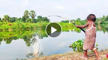 fishing video ~ professional fish hunter hunting fish by hook from the river|Рыбалка Ви�...