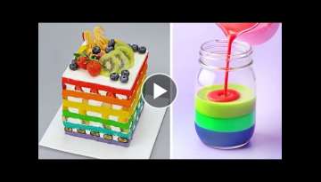 Fancy Rainbow Cake Decorating Tutorials | Top Amazing Cakes Decorating Recipes Compilation