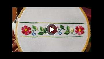 Hand embroidery:border(Daman) embroidery for kurtis/kameez/blouse