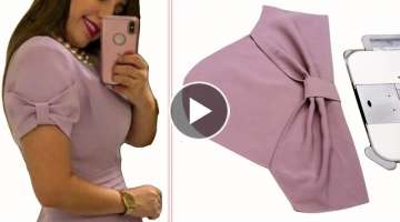 Sewing Tips and Tricks/Very Easy Bow Sleeves Design Cutting and Stitching