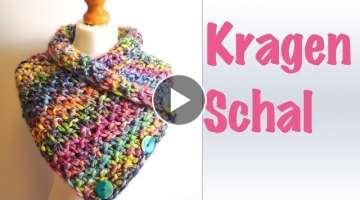 Kragenschal stricken | Knitting button cowl | Schalkragen