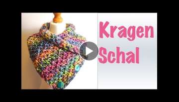 Kragenschal stricken | Knitting button cowl | Schalkragen