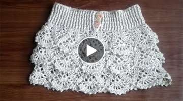 How to Crochet ruffle skirt - video 1