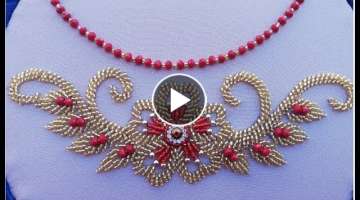 Hand embroidery /hand embroidery design with beads