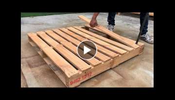 Amazing Garden Decoration Woodworking Ideas // Building a Unique Flower Shelf From Old Pallets