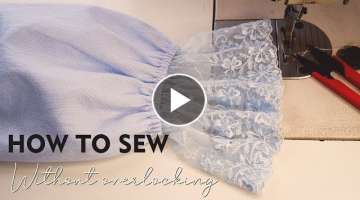 ????How To Sew Lace Ruffle Sleeve Without Overlocking Neatly & Clearly | Sewing Technique For Beg...
