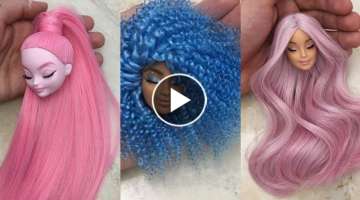 Barbie Doll Makeover Transformation ~ DIY Miniature Ideas for Barbie ~ Wig, Dress, Faceup, and Mo...