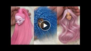 Barbie Doll Makeover Transformation ~ DIY Miniature Ideas for Barbie ~ Wig, Dress, Faceup, and Mo...