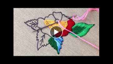 creative and colorful modern flower embroidery designs - easy flower stitch embroidery for beginn...