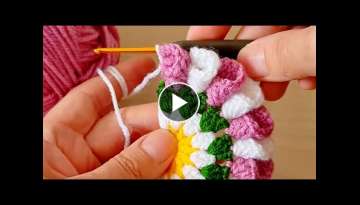 Super Easy Knitting krochet muhteşem örgü modeli bardak altlığı