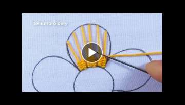 Hand Embroidery Most Super Unique Flower Embroidery Design Needlepoint Art With Easy Sewing Tutor...