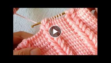 muhteşem Tunus işi crochet örgü modeli tunicana crochet