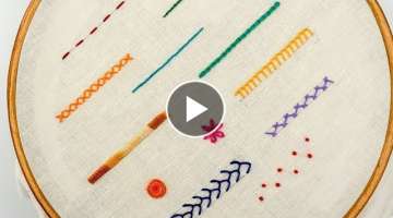 TOP 12 STITCHES IN HAND EMBROIDERY | Tutorial for Beginners