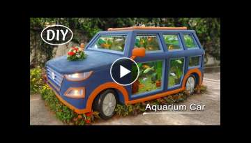 Super crazy ideas! Make masterpiece aquarium car from cement