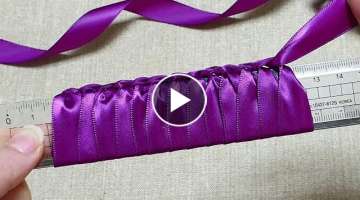 Super Easy Ribbon Flower Making with Scale - Amazing Trick - Hand Embroidery Flowers - Sewing Hac...