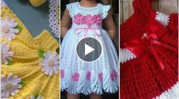 Baby girls crochet wool dresses design #baby winter frock design #fashion trends &beauty