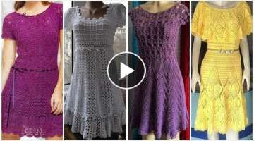 Top trendi & latest crochet hand made frocks,dresses for women's
