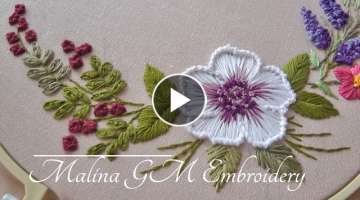 Garden Embroidery |Bouquet of flowers |easy stitches | Floral Still Life