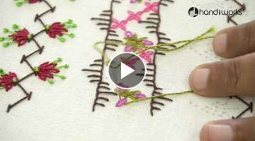 Decorative Border Stitches for Beginners:Hand Embroidery Tutorial by HandiWorks