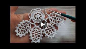 Super Easy Beautiful Flowers Crochet Motif knitting Online Tutorial for beginners Tığ işi Örg...
