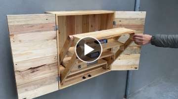 Creative And Unique Woodworking Projects // Build A CabinetThat Combines A Very Smart Folding Tab...