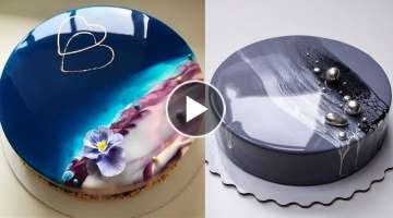 Yummy Chocolate Mirror Glaze Cake Recipe | Satisfying Cake Videos