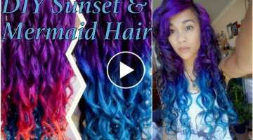 How To: Sunset & Mermaid Hair Ombre Tutorial | Irresistible Me Hair Extension Review