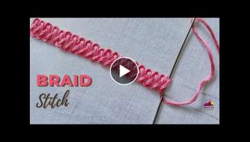 Braid Stitch | Cable Plait Stitch | Hand Embroidery Stitch - 214