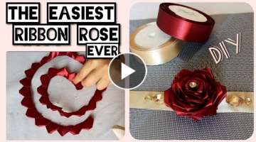 Diy Flowers/Satin Ribbon Rose/Rolled Ribbon Roses Tutorial