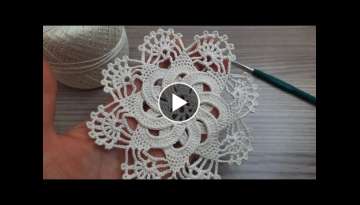 Super Very Beautiful Flower Crochet Motif knitting Online Tutorial for beginners Tığ işi Örg�...