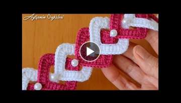 Super Esay Hairband knitting Crochet yapÄ±mÄ± Ã§ok kolay MuhteÅŸem SaÃ§ bandÄ± Ã¶rgÃ¼ modeli
