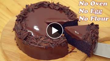 No Oven Chocolate Cake [Only 3 Ingredients]