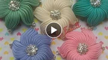 19) Amazing Twinkle Star Flower Craft Ideas - Ribbon Sewing Hack - Hand Embroidery Design Trick